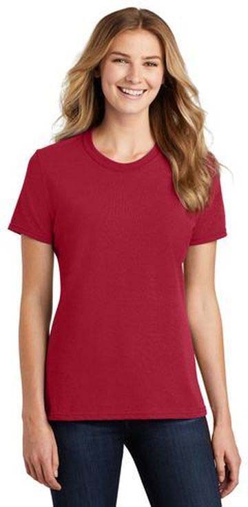 Port & Company® Ladies 5.5-oz 50/50 Cotton/Poly Core Blend Short Sleeve T-Shirt